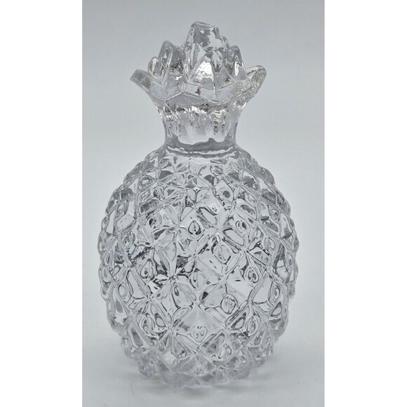 Clear‎ Pressed Glass Pineapple Figurine Diamond Point Decor Paperweight 4in - Picture 2 of 8